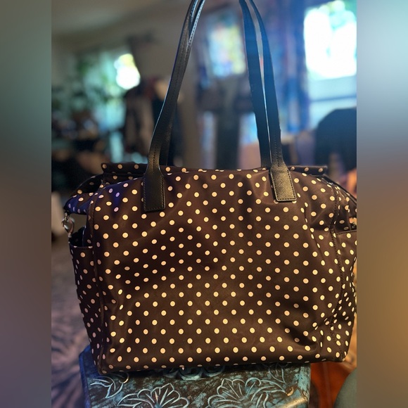 Kate Spade Black & White Polka Dotted Diaper Bag - Picture 11 of 12